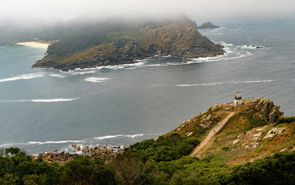 Belle photo de l'île de Cies en Galice, Espagne